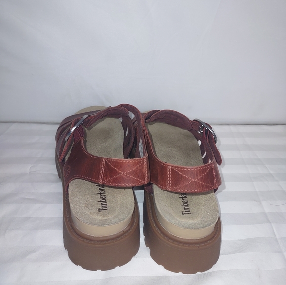 Women’s Timberland Clairemont Way Fisherman Sandal Burgundy Red 8.5 - Picture 4 of 8